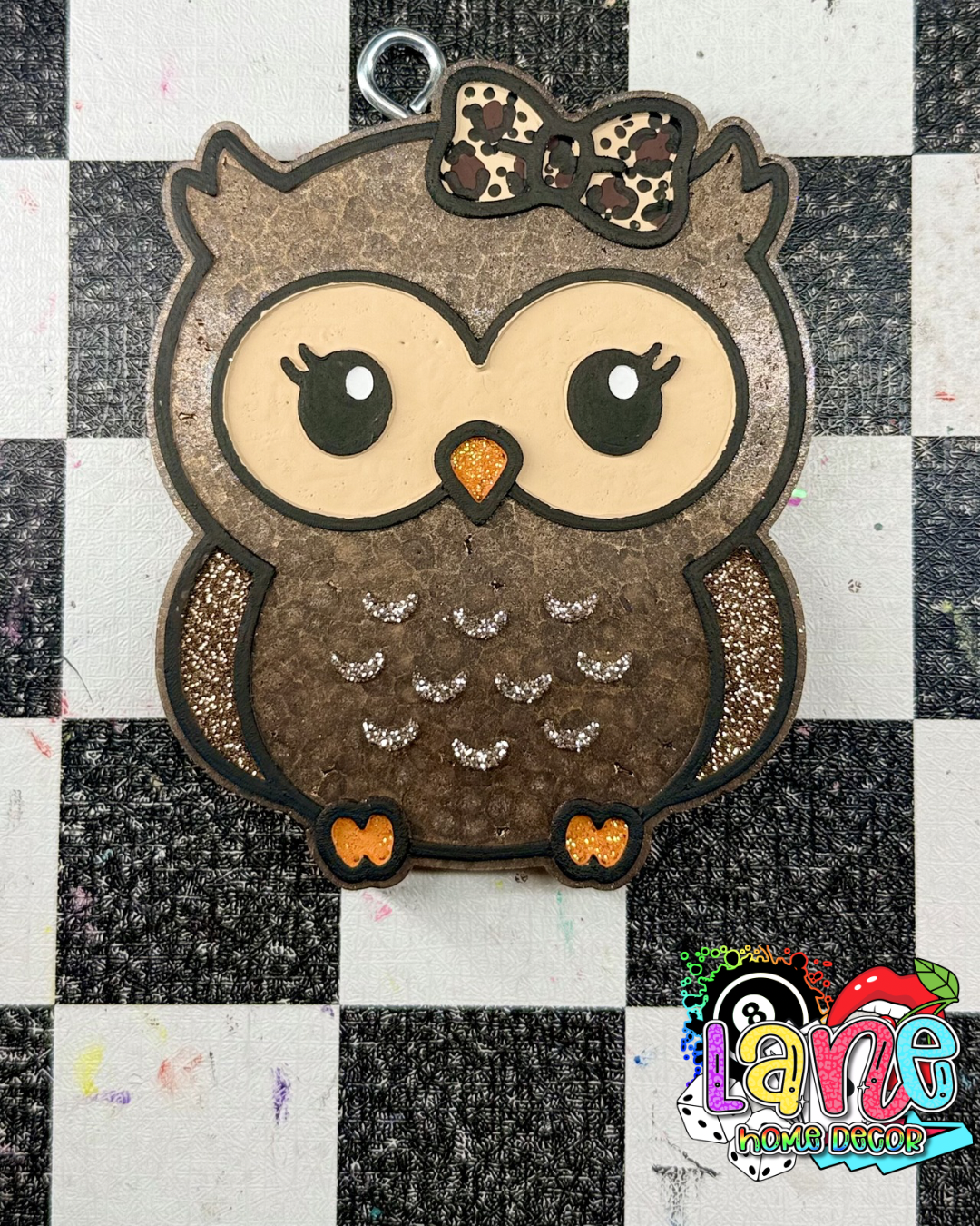 Custom owl w/bow
