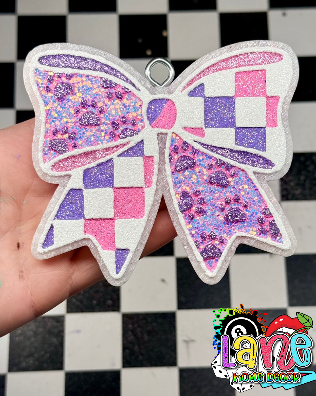 Custom Paw Print Bow