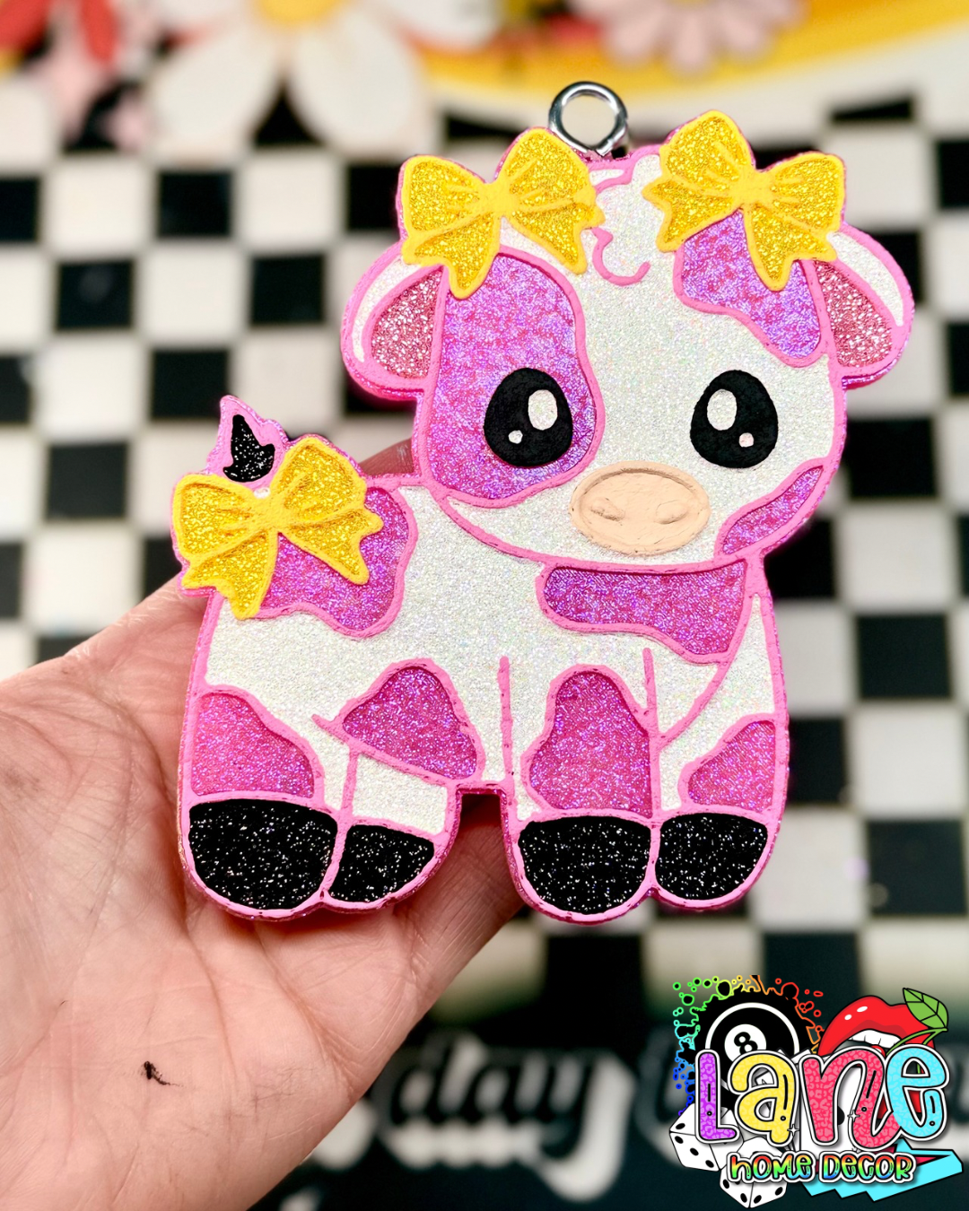 Cow w/bow RTS • clean cotton