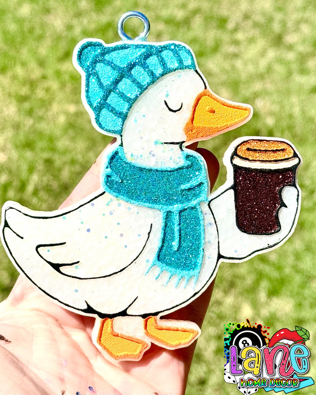 Custom Fall Goose w/coffee