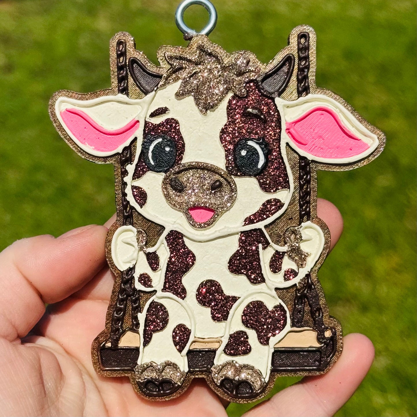 Custom Cow On A Swing